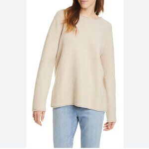 Jenni Kayne Crewneck Bouclè Wool Blend Sweater